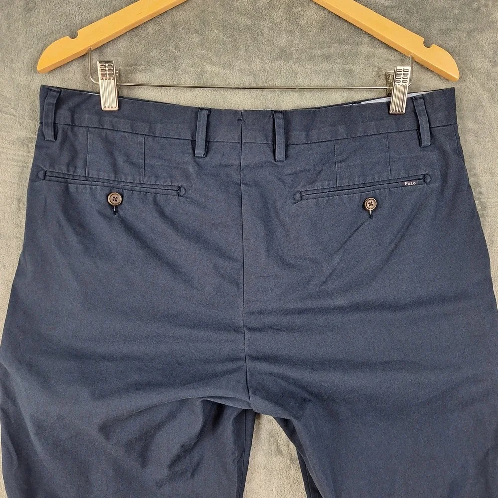 Polo Ralph Lauren Pants Mens 33x30 Navy Blue Straight Fit Preppy Chino Old Money